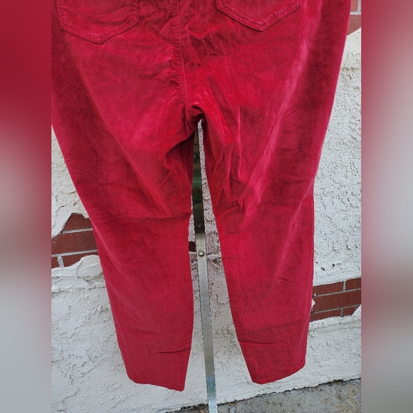 $125 New 22W NYDJ Ami skinny tummy control red velvet twist hem jeans pants - Picture 11 of 16